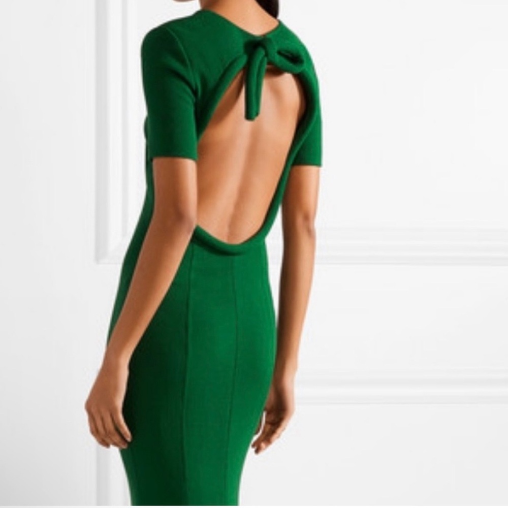 Oscar de la Renta Green Sheath Dress for Wedding Guests - Picture 12 of 12